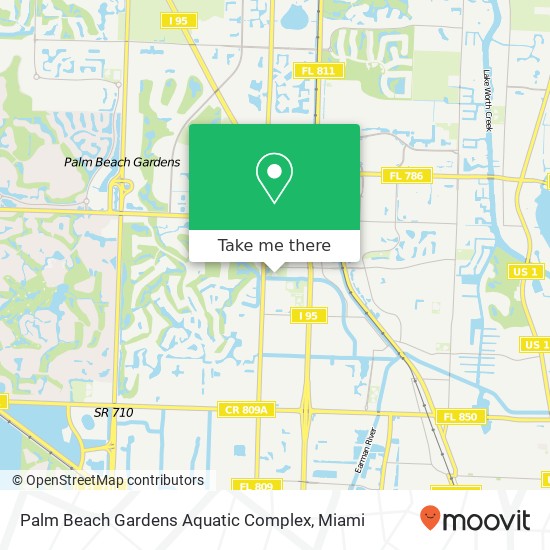 Palm Beach Gardens Aquatic Complex map