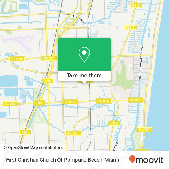 First Christian Church Of Pompano Beach map