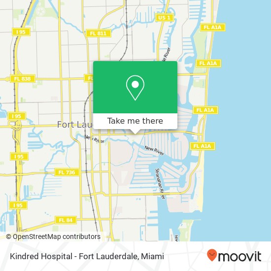 Kindred Hospital - Fort Lauderdale map