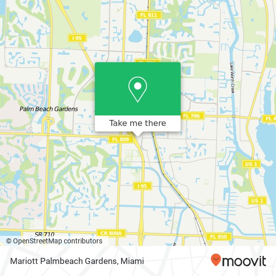 Mapa de Mariott Palmbeach Gardens