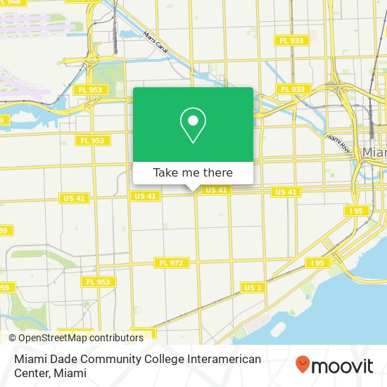 Miami Dade Community College Interamerican Center map