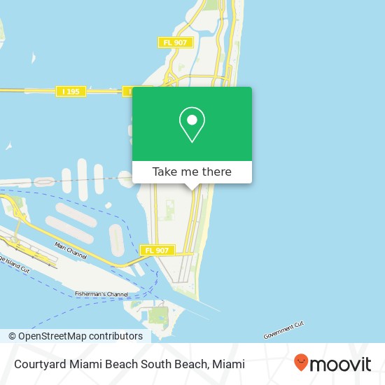 Mapa de Courtyard Miami Beach South Beach