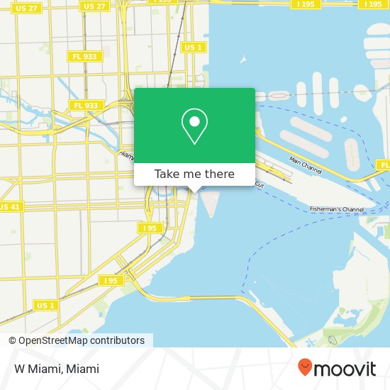 W Miami map