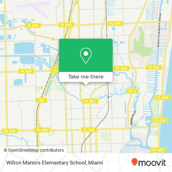 Wilton Manors Elementary School map