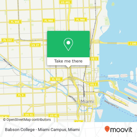 Babson College - Miami Campus map