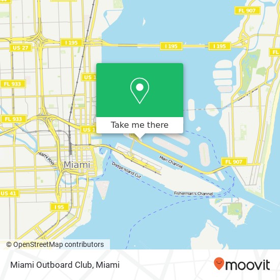 Miami Outboard Club map