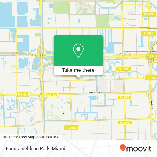 Fountainebleau Park map