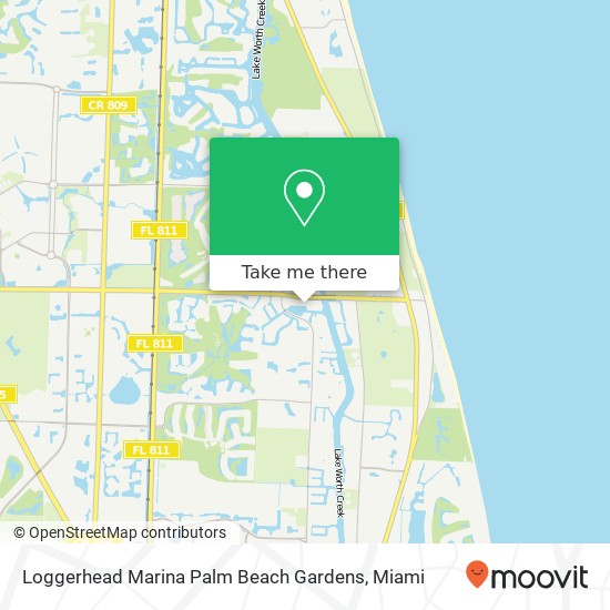 Loggerhead Marina Palm Beach Gardens map