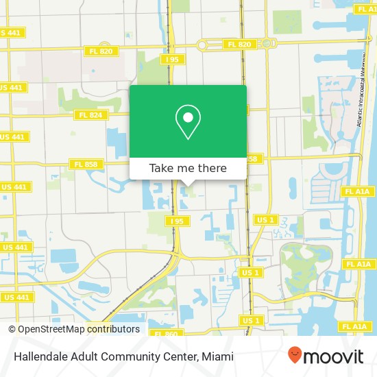 Mapa de Hallendale Adult Community Center