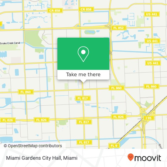 Mapa de Miami Gardens City Hall