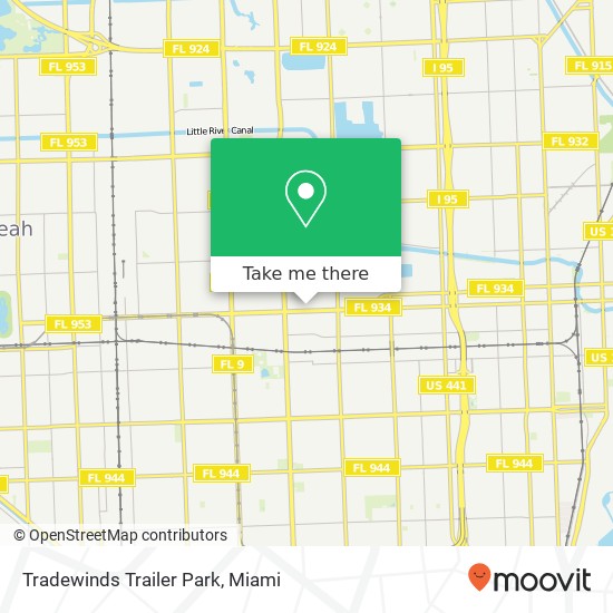 Mapa de Tradewinds Trailer Park