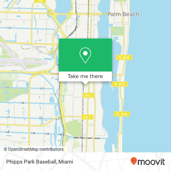 Phipps Park Baseball map