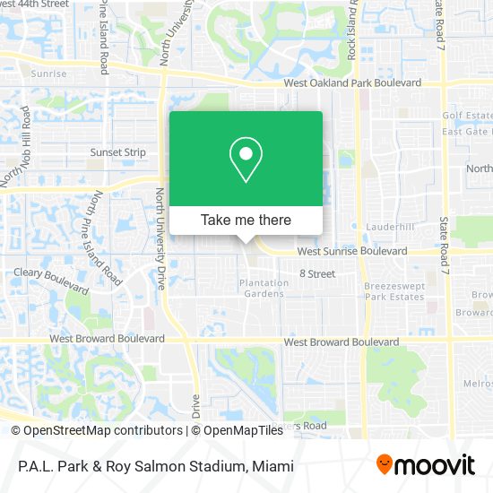 P.A.L. Park & Roy Salmon Stadium map