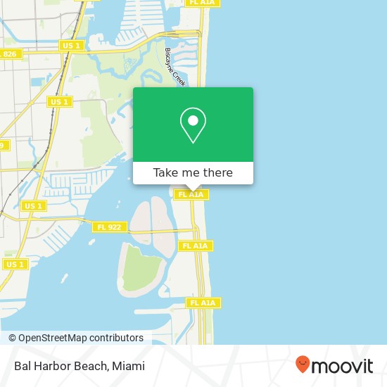 Mapa de Bal Harbor Beach