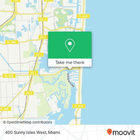 400 Sunny Isles West map