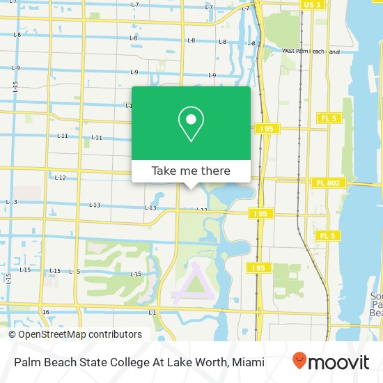 Palm Beach State College At Lake Worth map