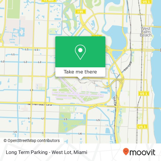 Mapa de Long Term Parking - West Lot