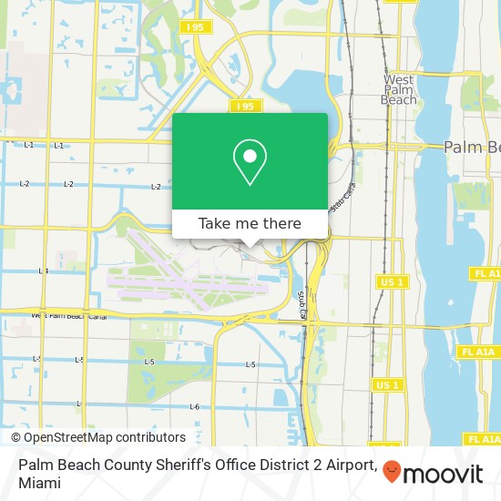 Mapa de Palm Beach County Sheriff's Office District 2 Airport