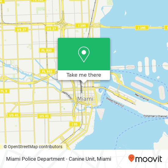 Mapa de Miami Police Department - Canine Unit