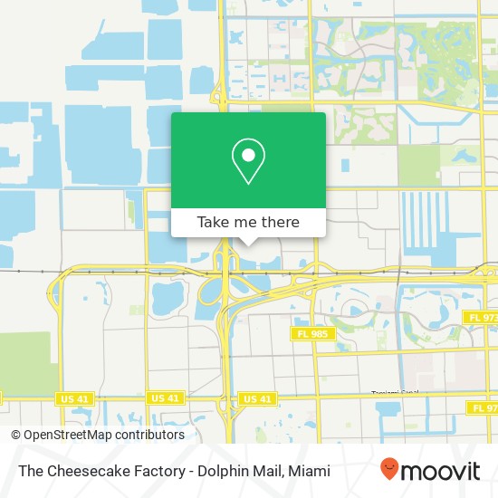 The Cheesecake Factory - Dolphin Mail map