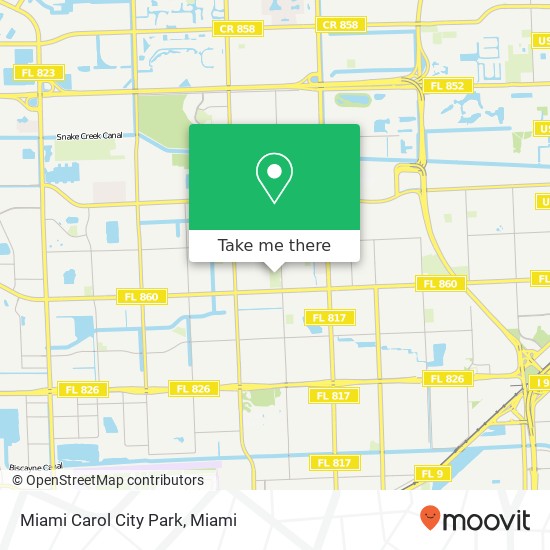 Miami Carol City Park map