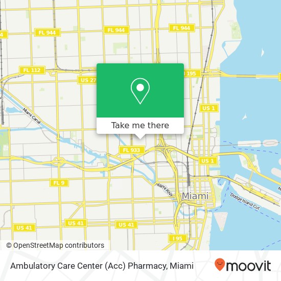 Mapa de Ambulatory Care Center (Acc) Pharmacy