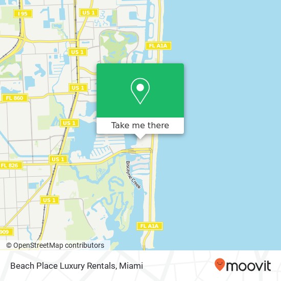Beach Place Luxury Rentals map