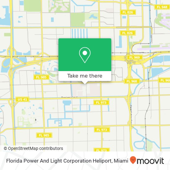 Florida Power And Light Corporation Heliport map