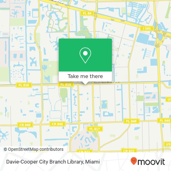 Davie-Cooper City Branch Library map