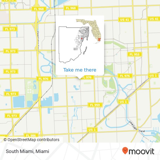 South Miami map