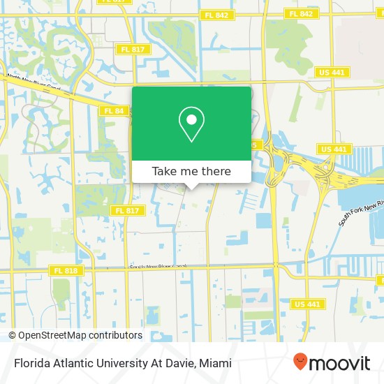 Florida Atlantic University At Davie map