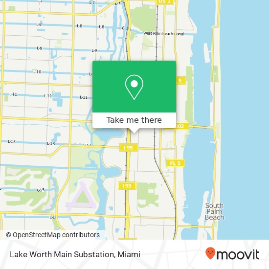 Mapa de Lake Worth Main Substation