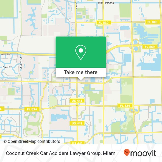 Mapa de Coconut Creek Car Accident Lawyer Group