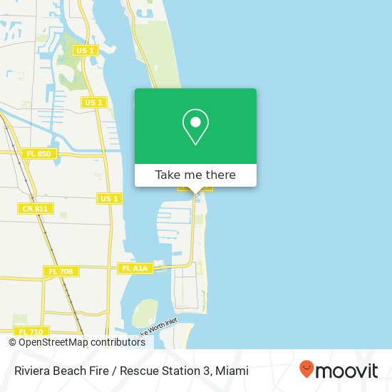 Riviera Beach Fire / Rescue Station 3 map