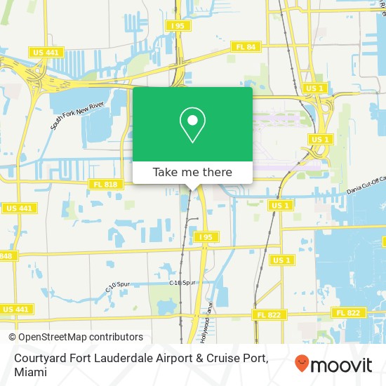 Mapa de Courtyard Fort Lauderdale Airport & Cruise Port