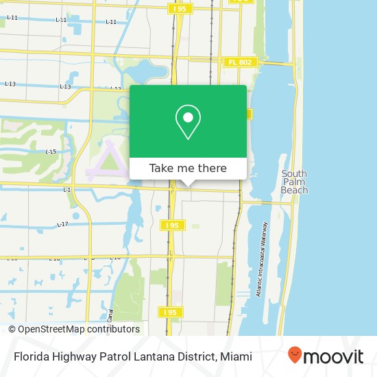 Mapa de Florida Highway Patrol Lantana District