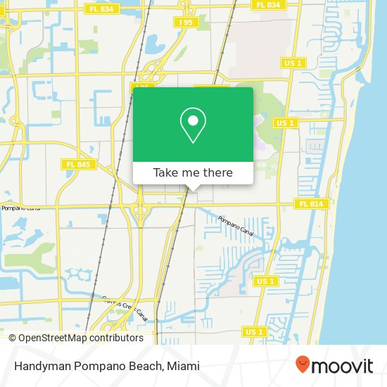 Handyman Pompano Beach map