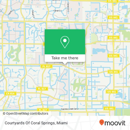 Courtyards Of Coral Springs map
