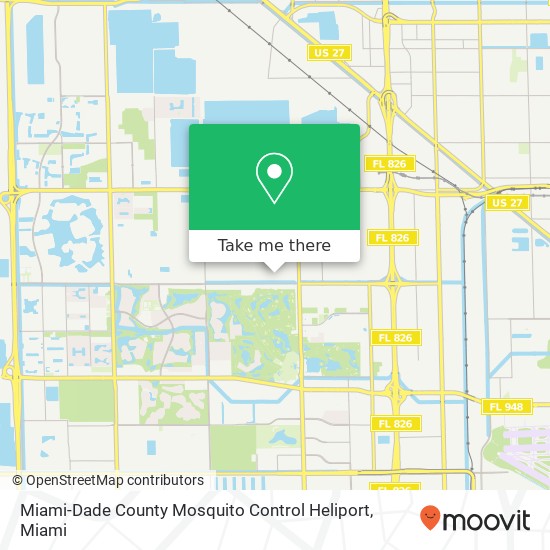 Mapa de Miami-Dade County Mosquito Control Heliport