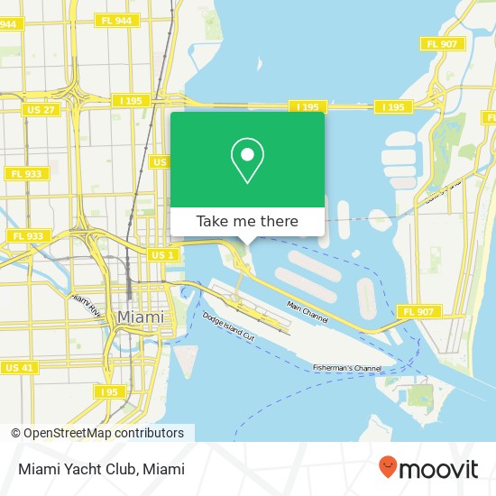 Mapa de Miami Yacht Club