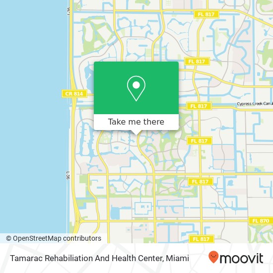 Tamarac Rehabiliation And Health Center map