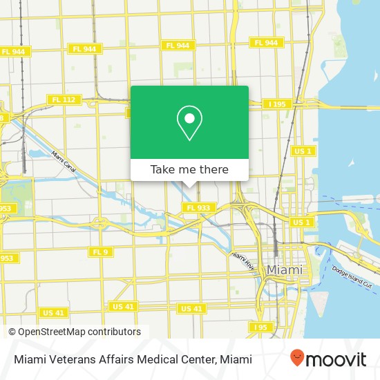 Mapa de Miami Veterans Affairs Medical Center