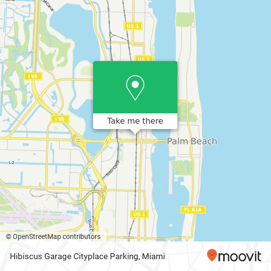 Hibiscus Garage Cityplace Parking map