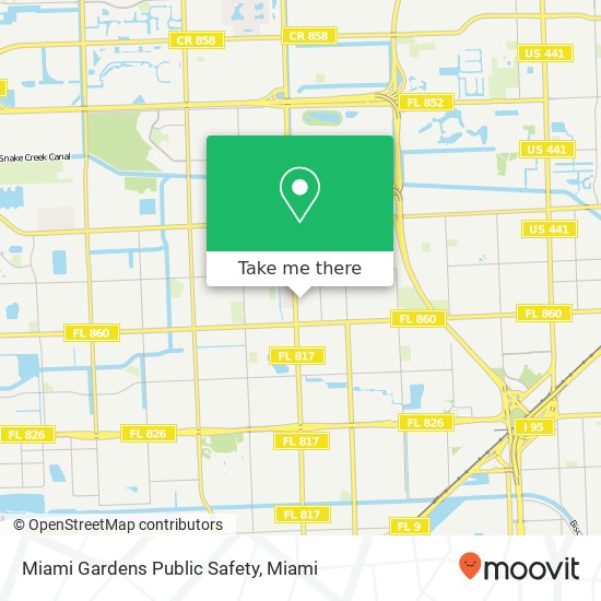 Mapa de Miami Gardens Public Safety