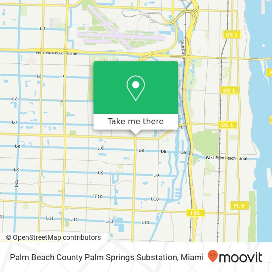 Palm Beach County Palm Springs Substation map