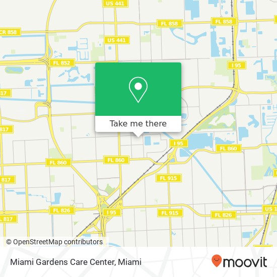 Miami Gardens Care Center map
