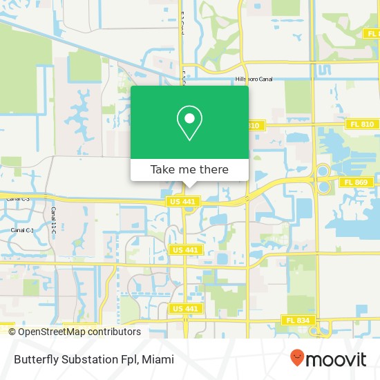 Mapa de Butterfly Substation Fpl