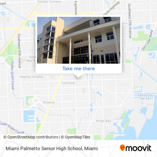 Mapa de Miami Palmetto Senior High School