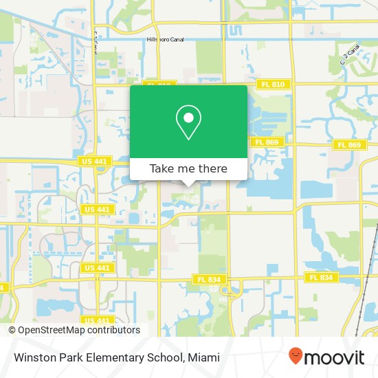 Winston Park Elementary School map