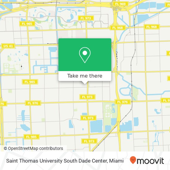 Mapa de Saint Thomas University South Dade Center